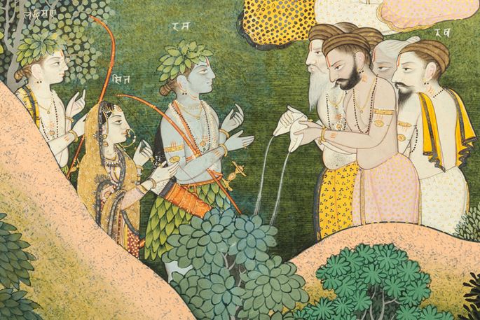 Rama, Sita and Lakshman at the Sage Atri’s Ashram | MasterArt